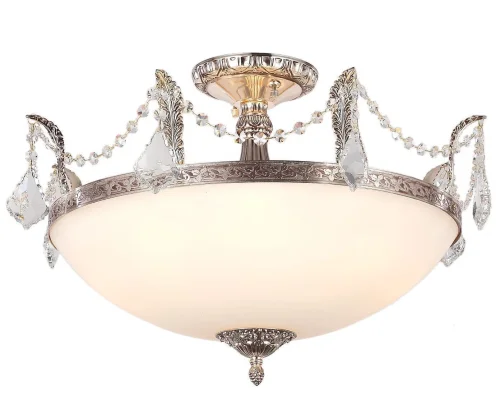 Люстра потолочная BARLETTA 181.8 D620 antique Lucia Tucci белая на 8 ламп, основание бронзовое в стиле классический  фото 2